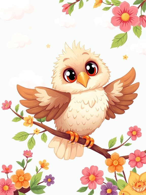adorable eagle illustration design