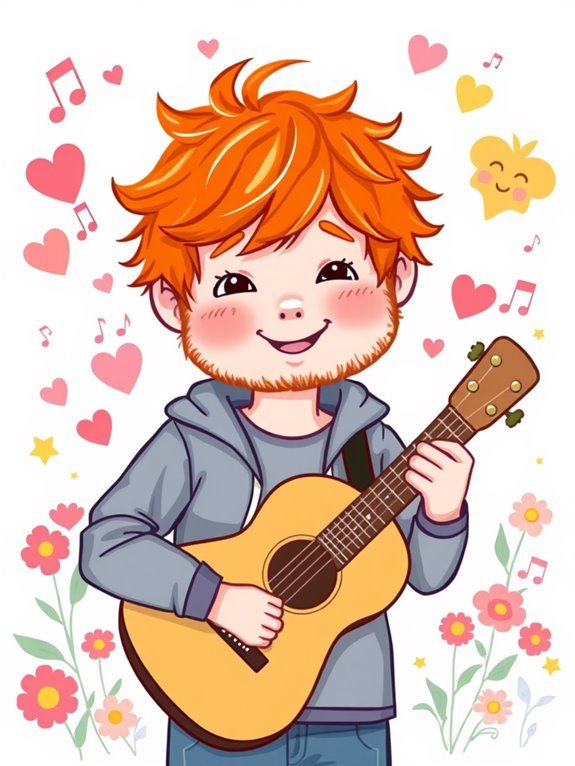 adorable ed sheeran illustration