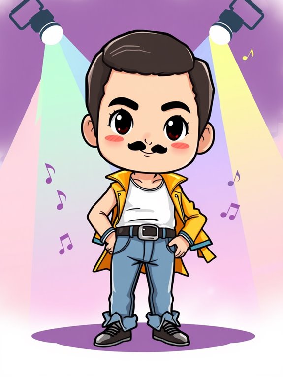 adorable freddie mercury illustration
