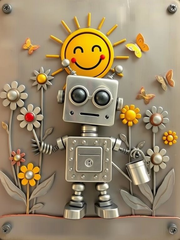 adorable metallic artwork creation