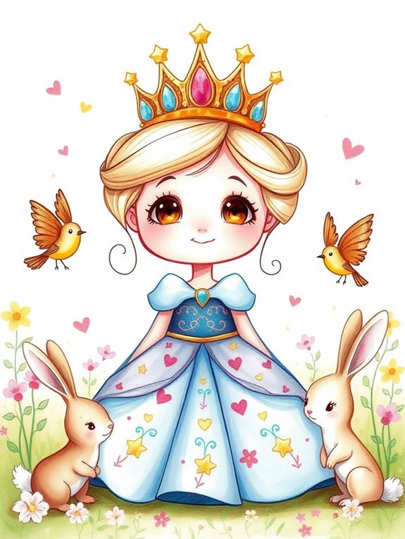 adorable royal character illustration