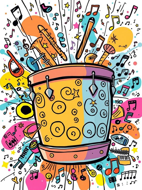 artistic timpani sketch doodle