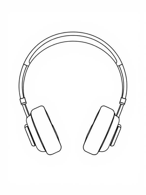 basic headphone sketch illustration
