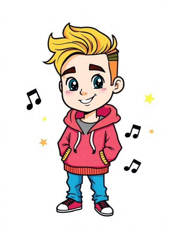 bieber cartoon drawing tutorial