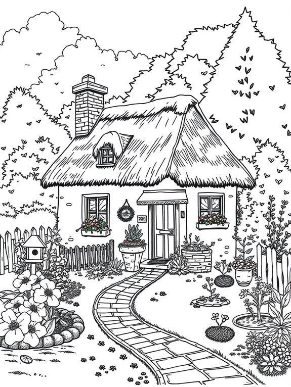 charming rural home sketch