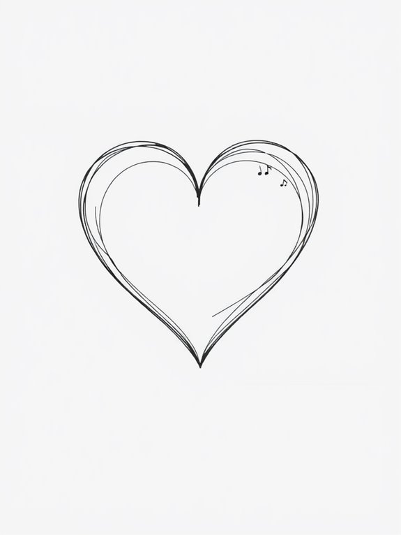 coldplay heart monoline art