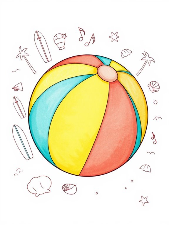 colorful beach ball illustration