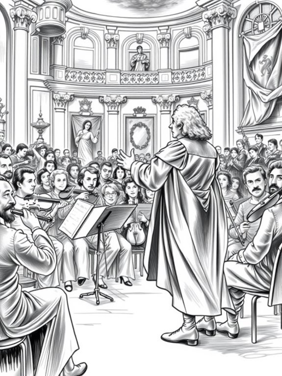 concert drawing of handel