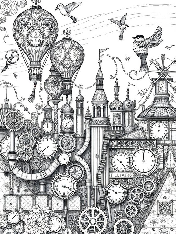 creative metallic doodle art