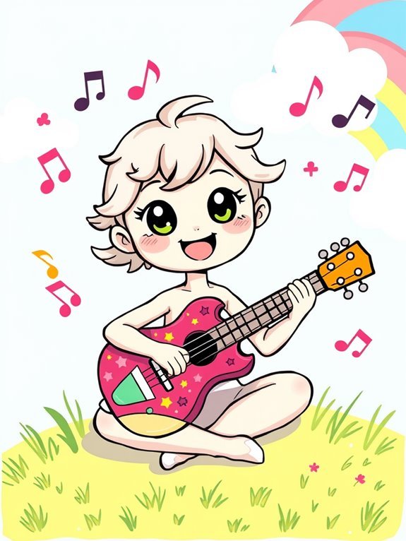 cute small guitar art