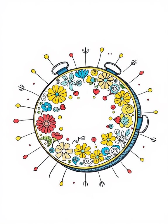 decorative tambourine pattern illustration