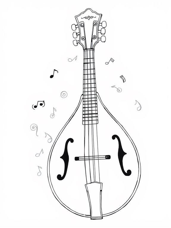 elegant single line mandolin art