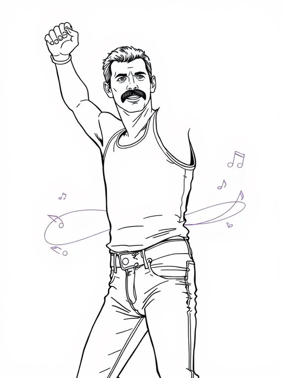 freddie mercury artistic illustration