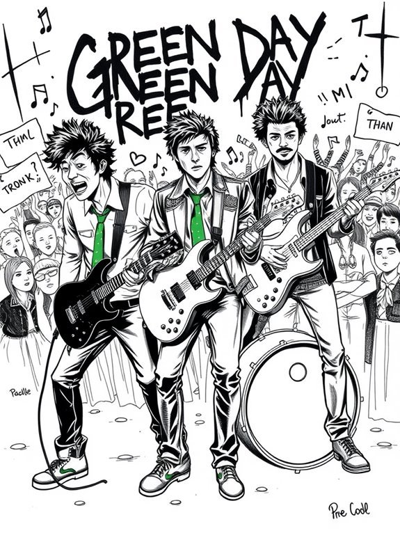 green day band illustration