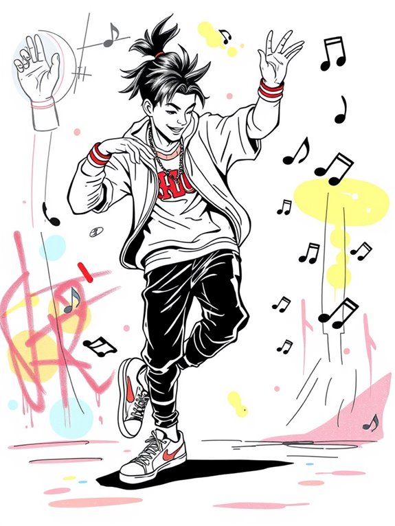 hip hop dance move illustration