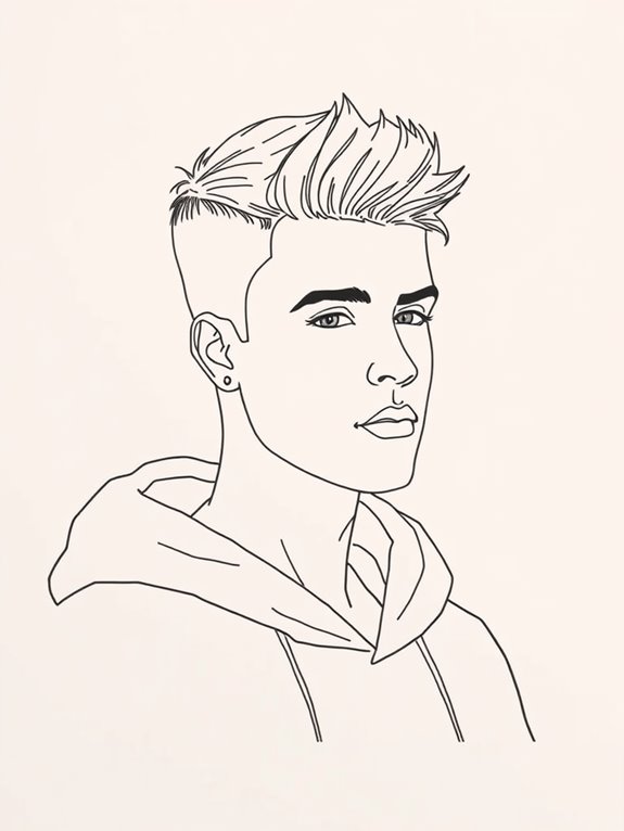 justin bieber minimalist art