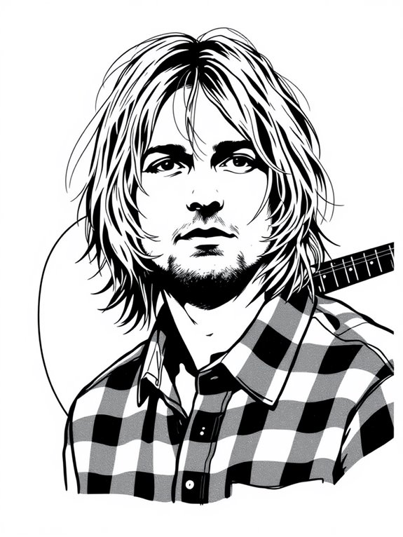kurt cobain minimalist art