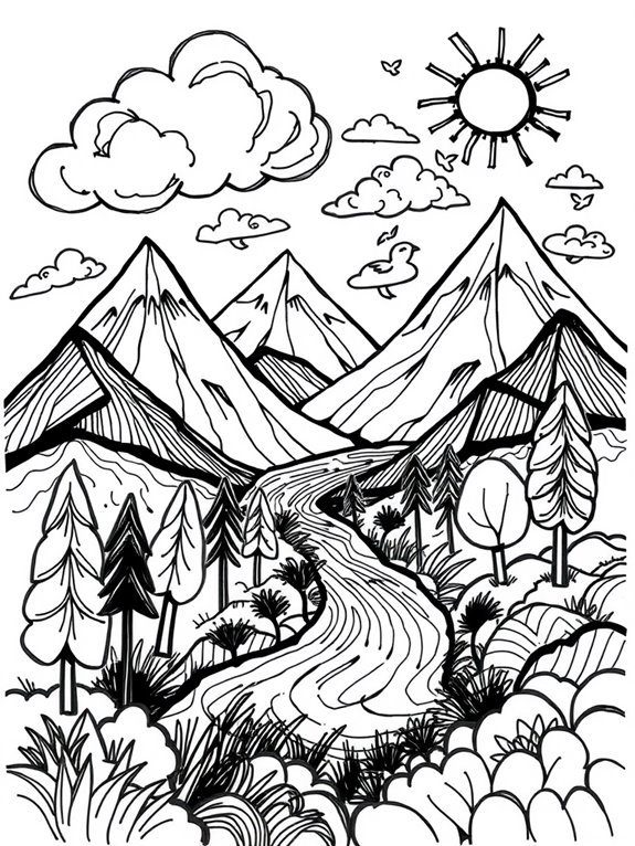 monochrome doodle artwork design