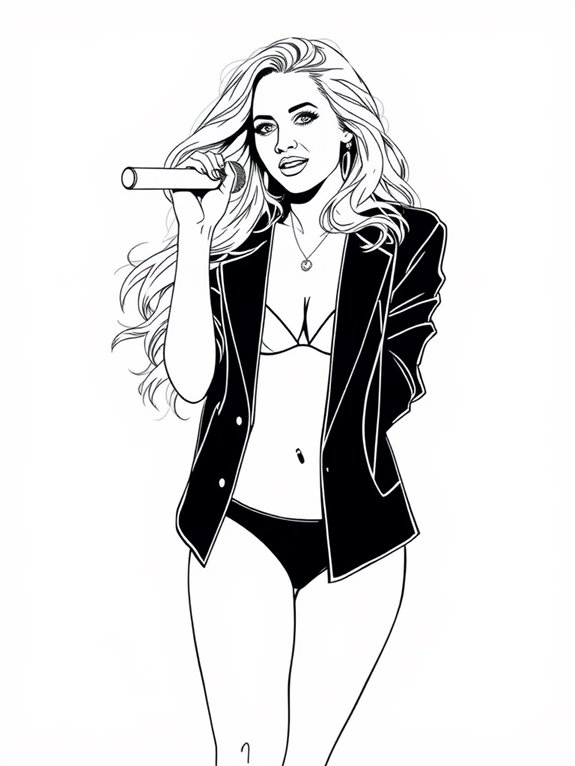 monoline drawing of britney