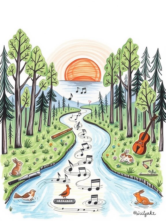 nature inspired music drawing