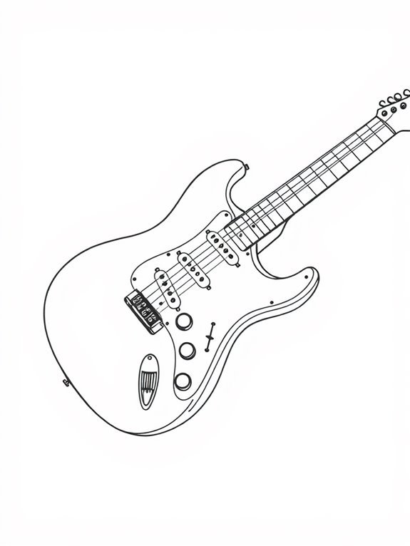 outline of electric guitar
