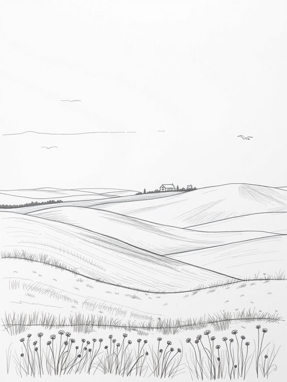 scenic landscape of hills