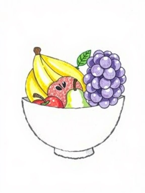 simple fruit sketching tutorial