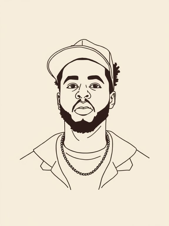 simple j cole illustration