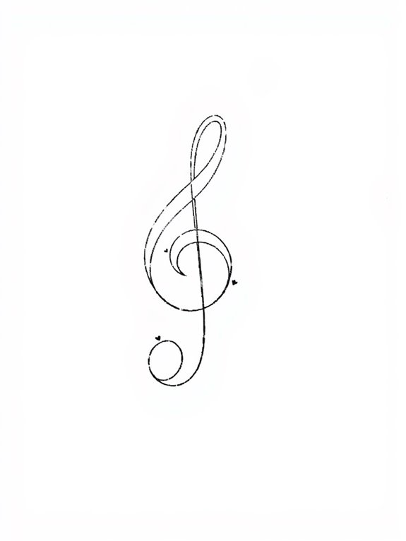 single line music illustration