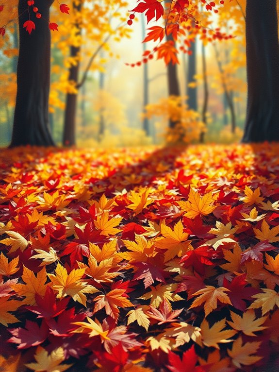 vibrant fall foliage artwork