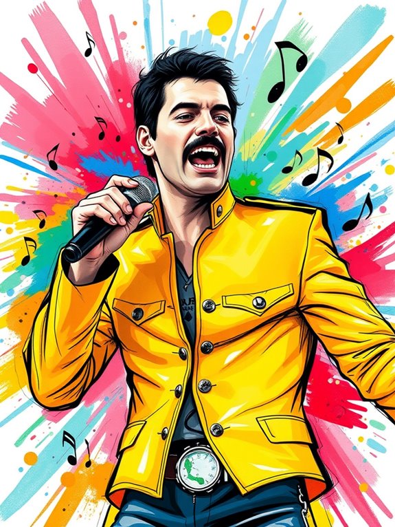 vibrant freddie mercury artwork