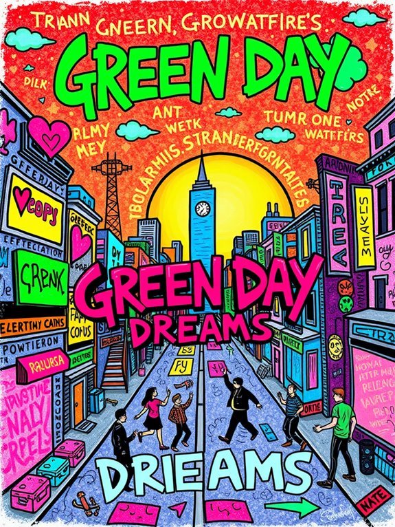vibrant green day artwork