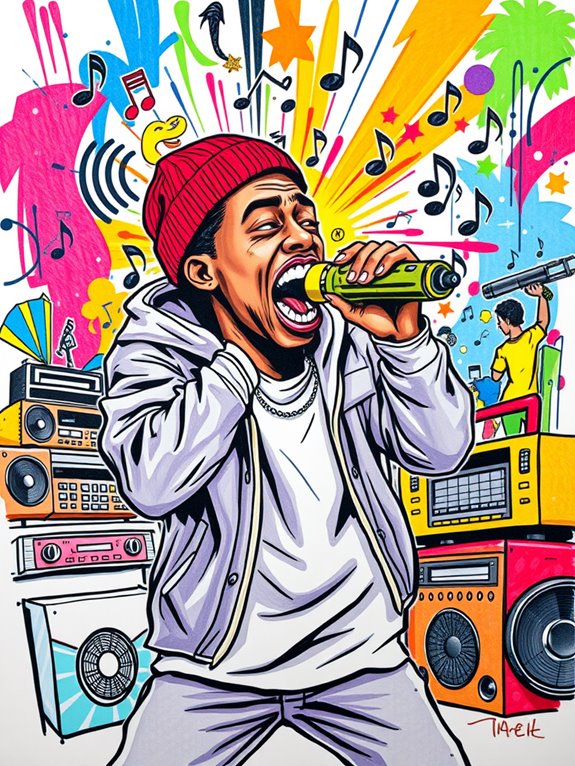 vibrant hip hop beatbox art