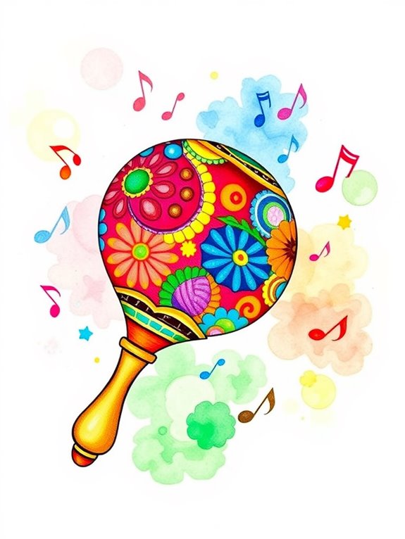 vibrant maraca artwork design