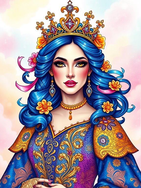 vibrant royal artwork depiction