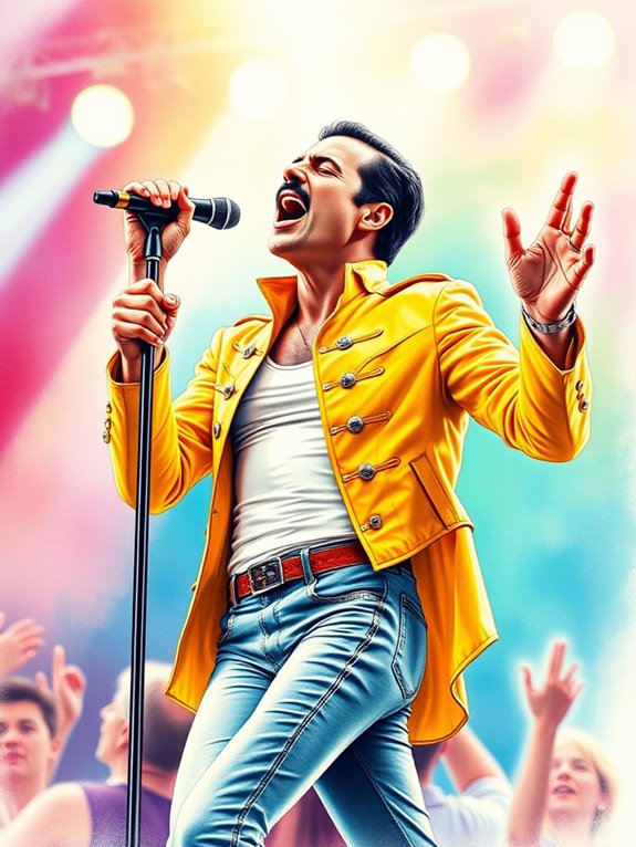 vivid freddie mercury portrait