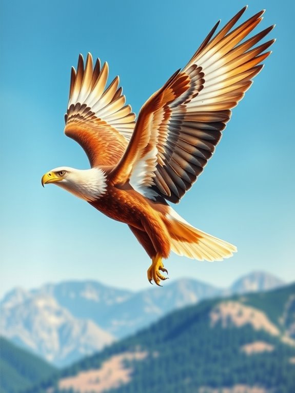 vividly colored eagle illustration