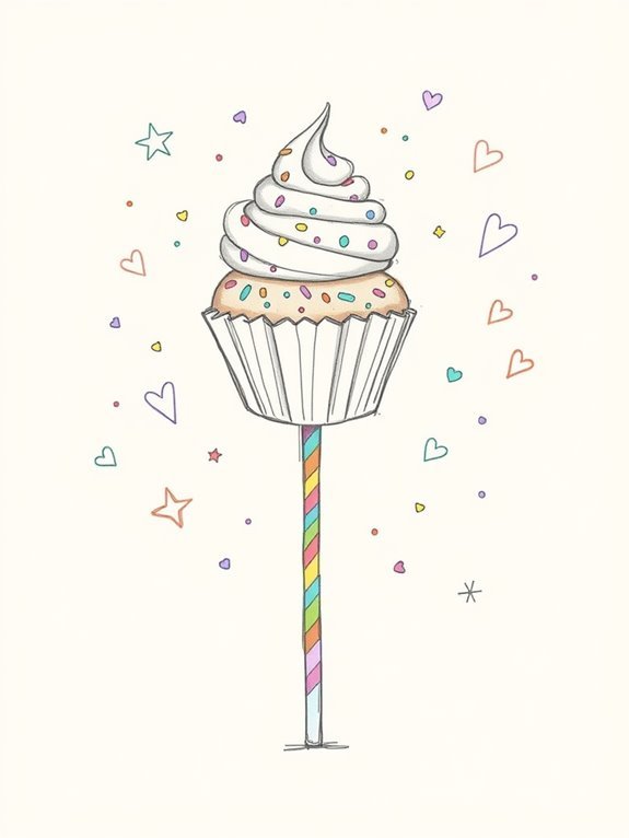 whimsical dessert illustration concept